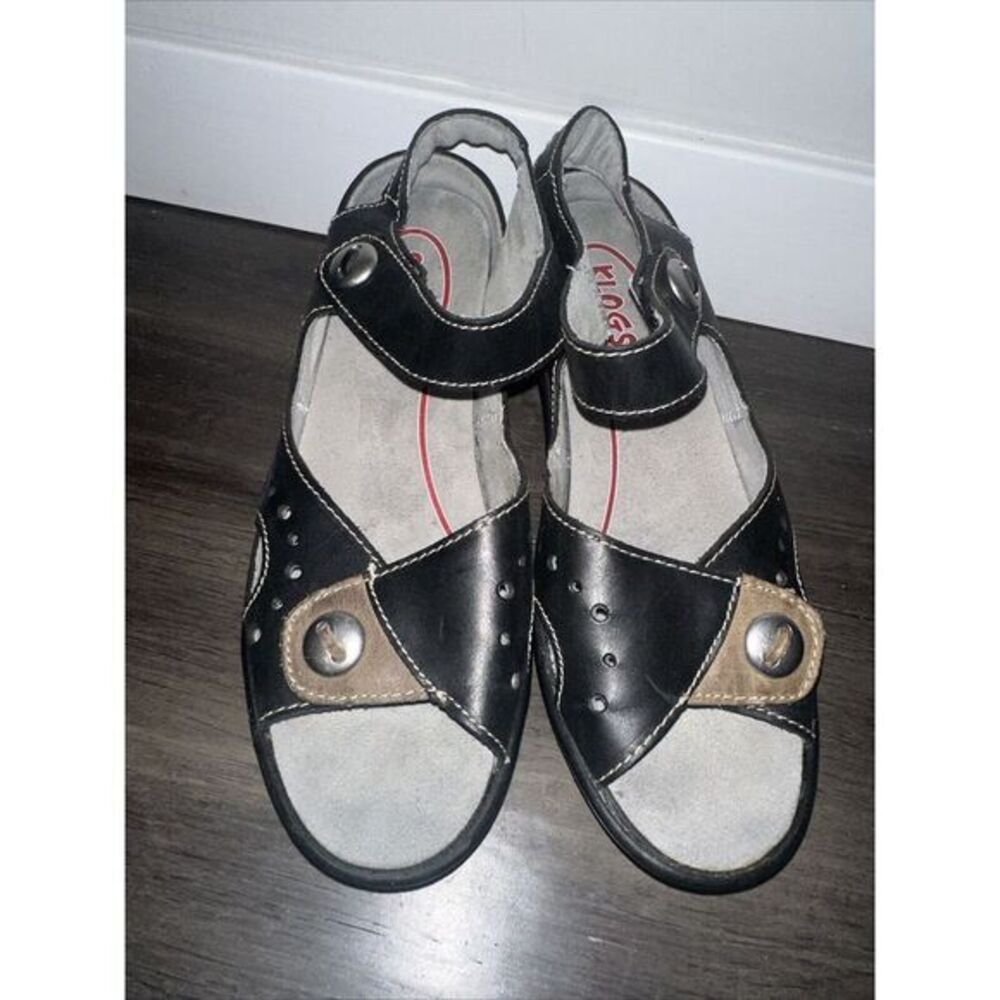 Klogs Women's Leather Open‎ Toe Clogs Sandals 9